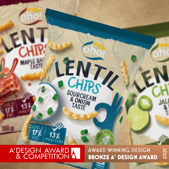 OHO Lentil Chips Chips Packaging by Bold Brands